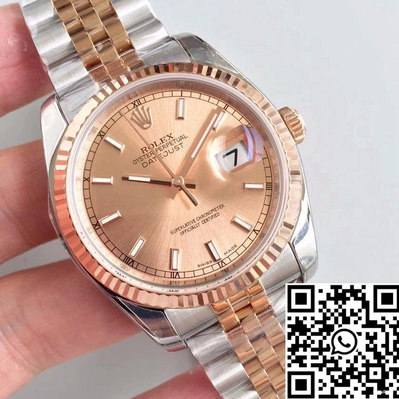 Rolex Datejust Gold Dial Rose AR 36mm 116234 Factory 0919
